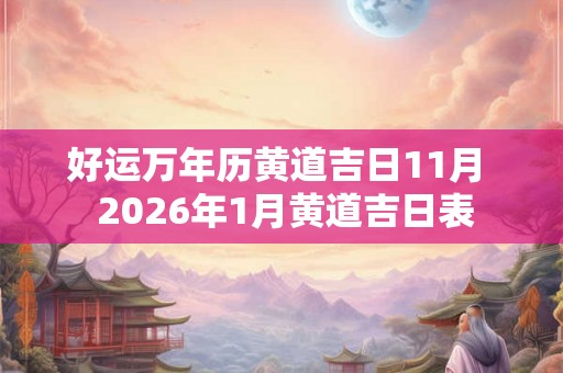 好运万年历黄道吉日11月 2026年1月黄道吉日表 好运万年历黄道吉日11月 2026年1月黄道吉日表