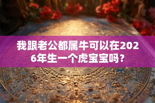我跟老公都属牛可以在2026年生一个虎宝宝吗? 我跟老公都属牛可以在2026年生一个虎宝宝吗?