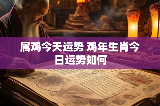 属鸡今天运势 鸡年生肖今日运势如何 属鸡今天运势 鸡年生肖今日运势如何