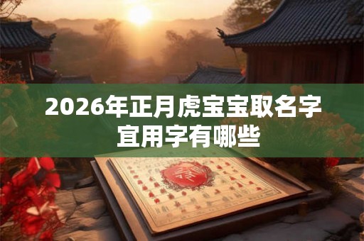 2026年正月虎宝宝取名字  宜用字有哪些