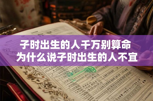 子时出生的人千万别算命 为什么说子时出生的人不宜算命 子时出生的人千万别算命 为什么说子时出生的人不宜算命