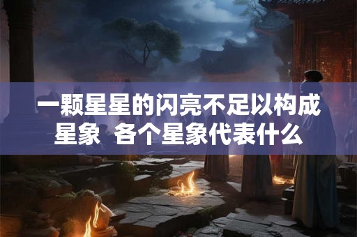 一颗星星的闪亮不足以构成星象  各个星象代表什么