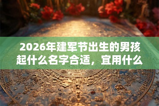 2026年建军节出生的男孩起什么名字合适，宜用什么字