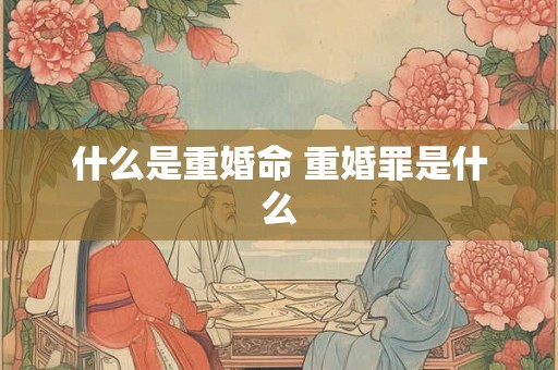 什么是重婚命 重婚罪是什么