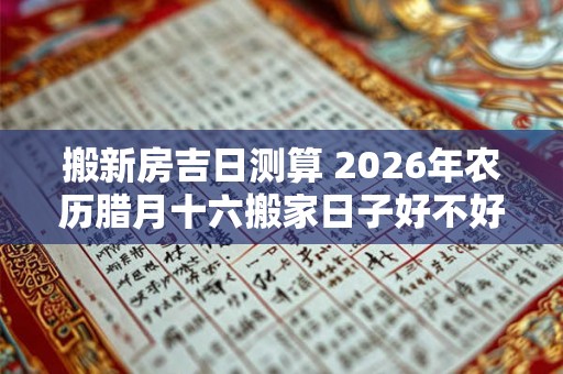 搬新房吉日测算 2026年农历腊月十六搬家日子好不好