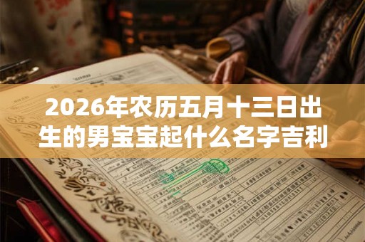 2026年农历五月十三日出生的男宝宝起什么名字吉利？