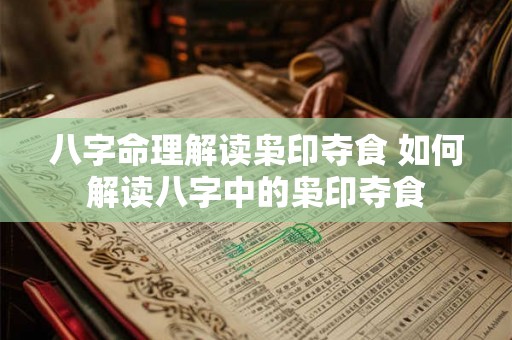 八字命理解读枭印夺食 如何解读八字中的枭印夺食