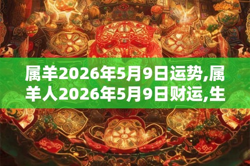 属羊2026年5月9日运势,属羊人2026年5月9日财运,生肖羊2026年5月9日运势