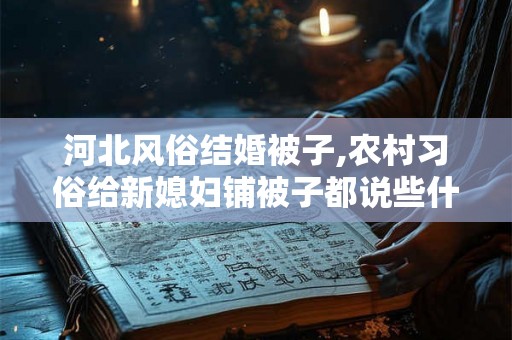 河北风俗结婚被子,农村习俗给新媳妇铺被子都说些什么 河北风俗结婚被子,农村习俗给新媳妇铺被子都说些什么