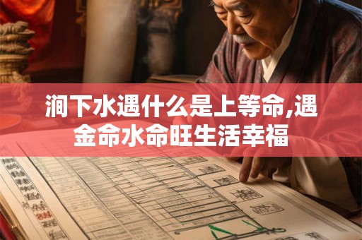 涧下水遇什么是上等命,遇金命水命旺生活幸福