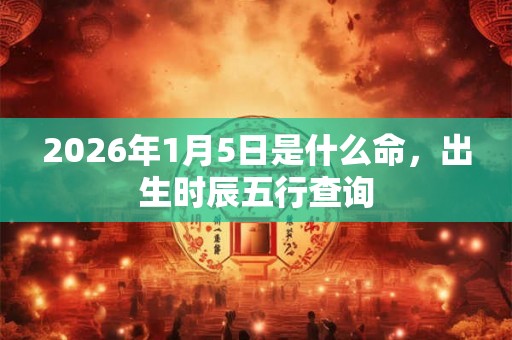 2026年1月5日是什么命，出生时辰五行查询