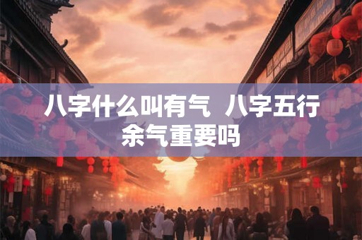 八字什么叫有气  八字五行余气重要吗