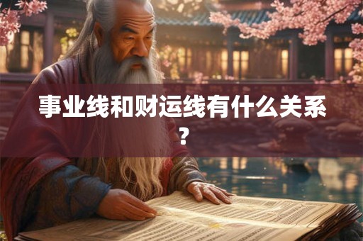 事业线和财运线有什么关系？