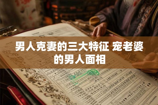 男人克妻的三大特征 宠老婆的男人面相