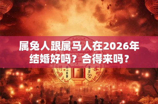 属兔人跟属马人在2026年结婚好吗？合得来吗？