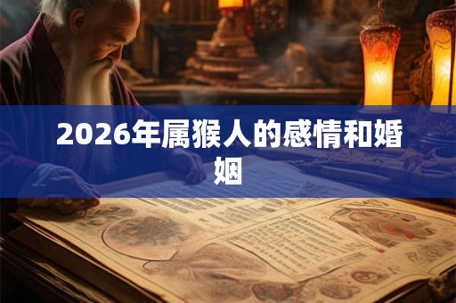 2026年属猴人的感情和婚姻