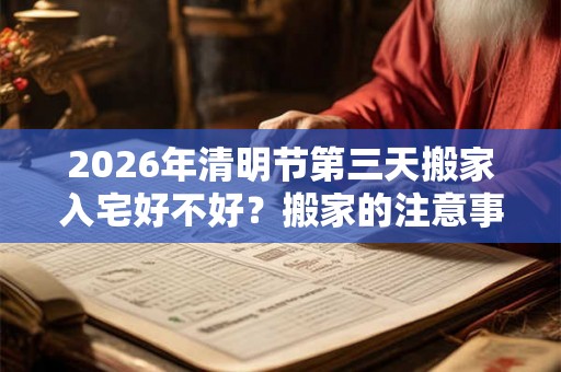 2026年清明节第三天搬家入宅好不好？搬家的注意事项一览！