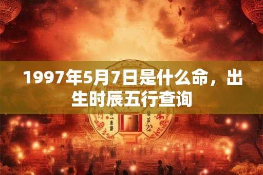 1997年5月7日是什么命,出生时辰五行查询 1997年5月7日是什么命,出生时辰五行查询