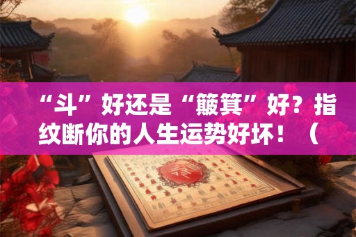 “斗”好还是“簸箕”好？指纹断你的人生运势好坏！（下）