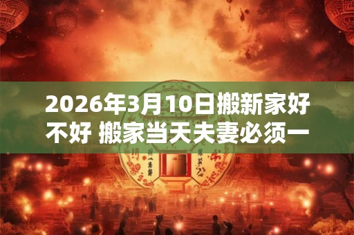 2026年3月10日搬新家好不好 搬家当天夫妻必须一起睡吗