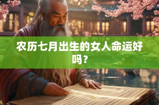 农历七月出生的女人命运好吗? 农历七月出生的女人命运好吗?