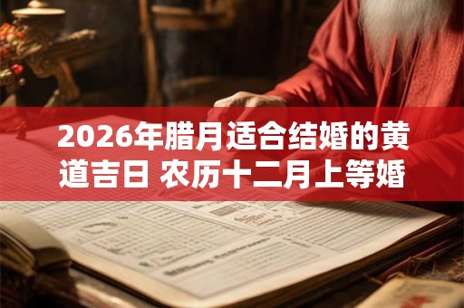 2026年腊月适合结婚的黄道吉日 农历十二月上等婚嫁日子