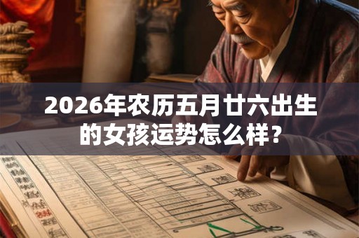 2026年农历五月廿六出生的女孩运势怎么样？