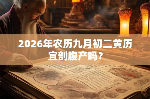 2026年农历九月初二黄历宜剖腹产吗? 2026年农历九月初二黄历宜剖腹产吗?