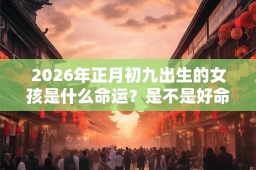 2026年正月初九出生的女孩是什么命运?是不是好命? 2026年正月初九出生的女孩是什么命运?是不是好命?
