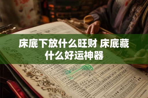 床底下放什么旺财 床底藏什么好运神器