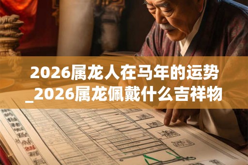 2026属龙人在马年的运势_2026属龙佩戴什么吉祥物好