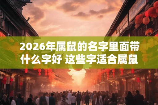 2026年属鼠的名字里面带什么字好 这些字适合属鼠人士
