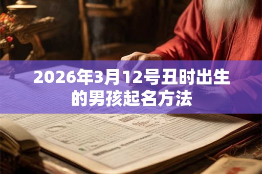 2026年3月12号丑时出生的男孩起名方法