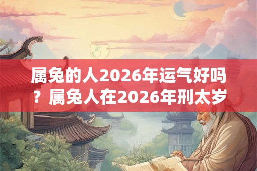 属兔的人2026年运气好吗？属兔人在2026年刑太岁
