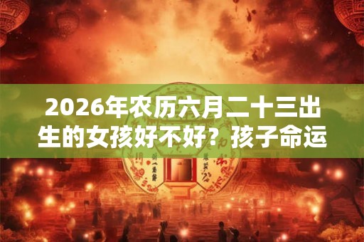 2026年农历六月二十三出生的女孩好不好？孩子命运如何？