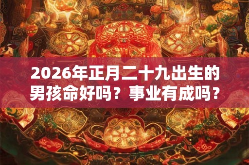 2026年正月二十九出生的男孩命好吗？事业有成吗？