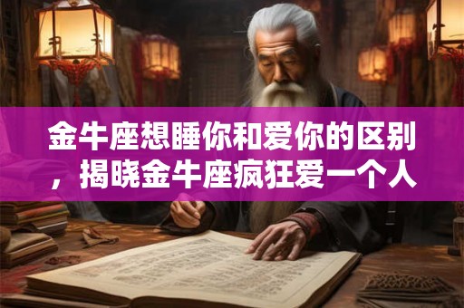 金牛座想睡你和爱你的区别，揭晓金牛座疯狂爱一个人的表现