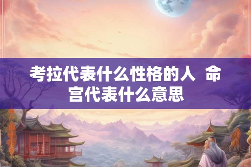 考拉代表什么性格的人  命宫代表什么意思