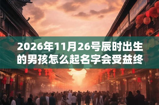 2026年11月26号辰时出生的男孩怎么起名字会受益终生