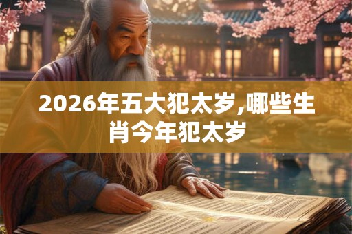 2026年五大犯太岁,哪些生肖今年犯太岁