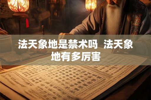 法天象地是禁术吗  法天象地有多厉害