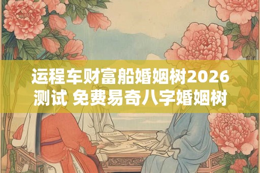运程车财富船婚姻树2026测试 免费易奇八字婚姻树