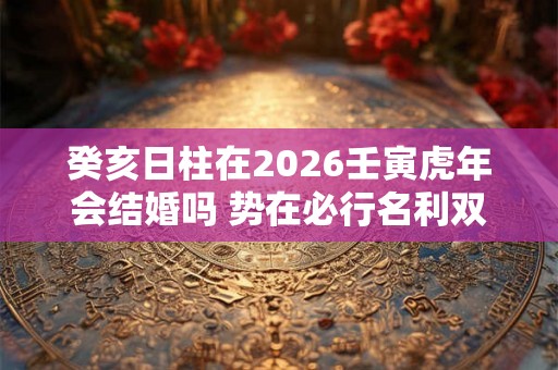 癸亥日柱在2026壬寅虎年会结婚吗 势在必行名利双收