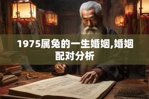 1975属兔的一生婚姻,婚姻配对分析 1975属兔的一生婚姻,婚姻配对分析