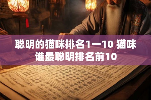 聪明的猫咪排名1一10 猫咪谁最聪明排名前10
