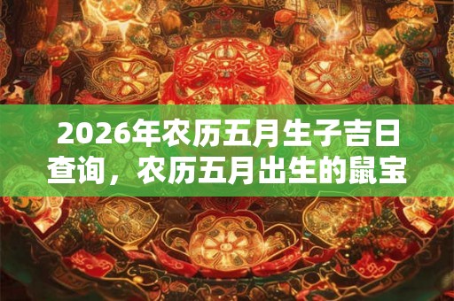 2026年农历五月生子吉日查询，农历五月出生的鼠宝宝好吗？