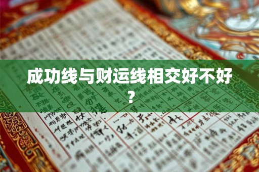 成功线与财运线相交好不好？