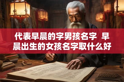 代表早晨的字男孩名字  早晨出生的女孩名字取什么好