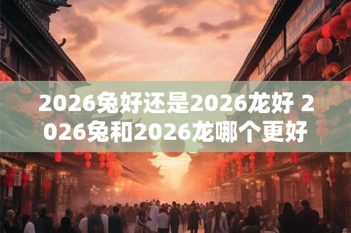 2026兔好还是2026龙好 2026兔和2026龙哪个更好