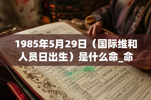 1985年5月29日（国际维和人员日出生）是什么命_命运如何